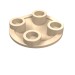 2654 - Plate Round 2 x 2 with Rounded Bottom [Boat Stud] - Light Nougat