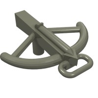 2570 - Weapon Crossbow and Bolt - Dark Gray