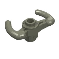 40001 - Technic Steering Wheel Pilot's Yoke [Open Stud, Axle Hole with X Opening] - Dark Gray