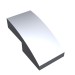11477 - Metallic Silver - Slope Curved 2 x 1 No Studs [1/2 Bow]