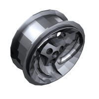 32197 - Wheel 81.6 x 34 ZR Three Spoke Swirl - Metallic Silver