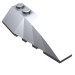 41747 - Wedge Curved 6 x 2 Right, Inner Ridges - Metallic Silver