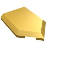 22385 - Tile Special 2 x 3 Pentagonal - Metallic Gold