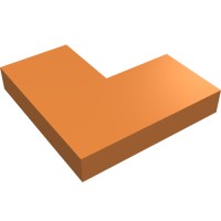 14719 - Tile 2 x 2 Corner - Medium Nougat