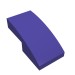 11477 - Slope Curved 2 x 1 No Studs [1/2 Bow] - Dark Purple