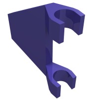 44676 - Flag 2 x 2 Trapezoid with Flat Area between Clips - Dark Purple